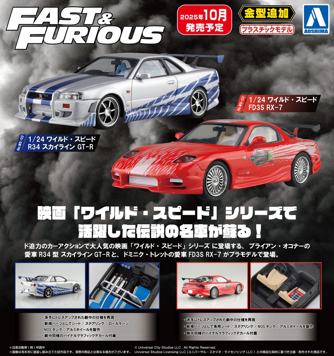 Nissan Skyline ER34 プラモデル アオシマ カスタム仕様 アオシマ