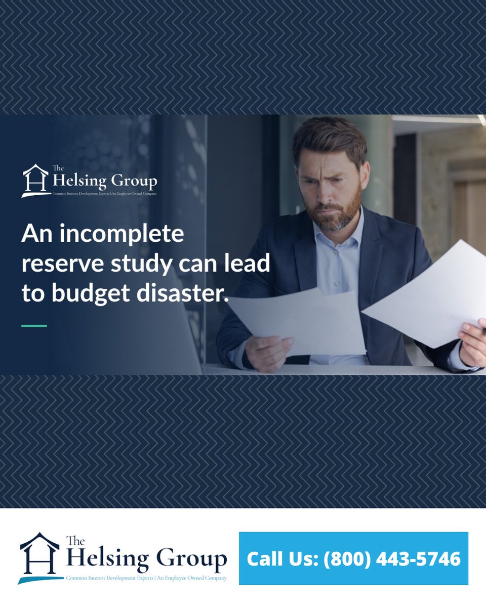 HelsingGroup's tweet image. A well-prepared reserve study protects your community’s assets and
gives residents confidence in their board.

Need a second look at your reserve plan? Learn more about our
services here: helsing.com/reserve-studies

#HOAFinances #ReserveStudy #BudgetPlanning