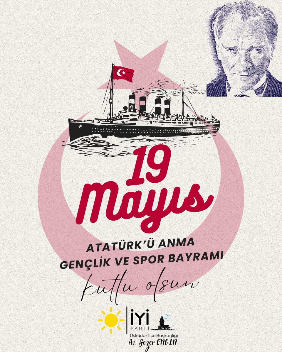 19 MAYIS ATATÜRK'Ü ANMA, GENÇLİK VE SPOR BAYRAMIMIZ KUTLU OLSUN! ☀️🇹🇷

SAMSUN'A ATTIĞI ADIMLA BİR ULUSUN KADERİNİ DEĞİŞTİREN ULU ÖNDER
GAZİ MUSTAFA KEMAL ATATÜRK VE SİLAH ARKADAŞLARINI SAYGI, MİNNET VE RAHMETLE ANIYORUZ.

#atatürk #19mayıs #genclikvesporbayramı #samsun
#mehmetçik