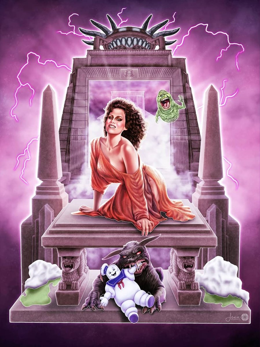 "There is no Dana, only Zuul!"

A pin-up-style tribute to Ghostbusters by artist Jenn DePaola
