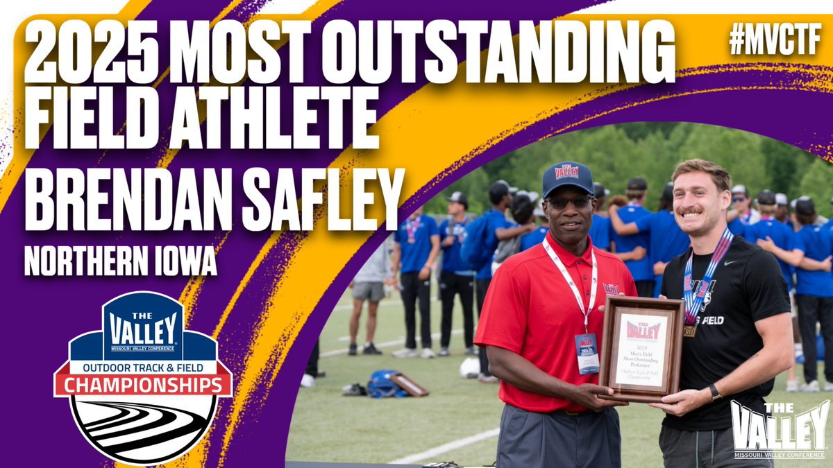 Missouri Valley Conference (@mvcsports) on Twitter photo Most Outstanding Field Athlete‼️
Brendan Safley of <a href="/UNITrackFieldXC/">UNI T&F/XC</a> earns the MVC most outstanding field athlete for height of 5.38m in the Pole Vault which sits him 37th in the NCAA‼️
#MVCTF Most Outstanding Field Athlete‼️
Brendan Safley of <a href="/UNITrackFieldXC/">UNI T&F/XC</a> earns the MVC most outstanding field athlete for height of 5.38m in the Pole Vault which sits him 37th in the NCAA‼️
#MVCTF