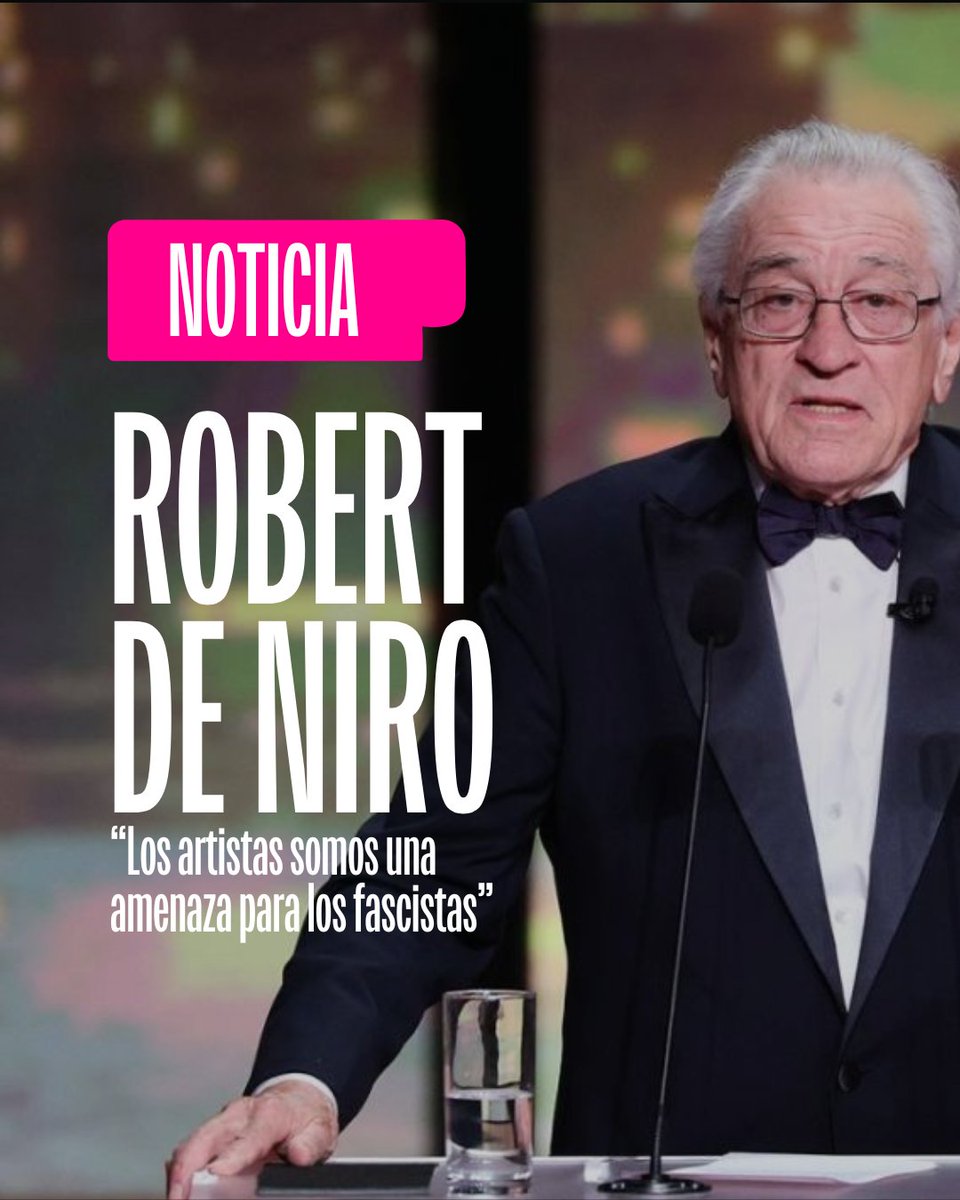 🎬🎥 #DeLaSemana | "Los artistas somos una amenaza para el fascismo": Robert de Niro al recibir la Palma de Oro de honor en la inauguración de #Cannes2025. 

Con una trayectoria de más de 121 películas, el actor dedicó un discurso crítico a Donald Trump 🔻
fabricadeperiodismo.com/noticias/rober…