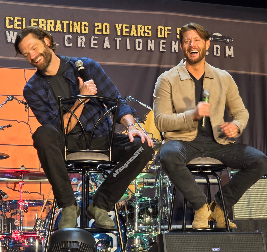 Fangasm (@fangasmspn) on Twitter photo I just love that they make each other laugh like this still, after all this time <a href="/jarpad/">Jared Padalecki</a> <a href="/JensenAckles/">Jensen Ackles</a> #SPNNJ I just love that they make each other laugh like this still, after all this time <a href="/jarpad/">Jared Padalecki</a> <a href="/JensenAckles/">Jensen Ackles</a> #SPNNJ