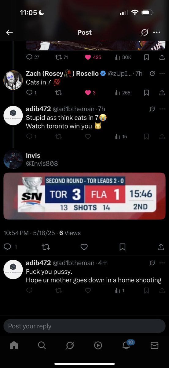 Invis808's tweet image. Leafs fans are something else 😭