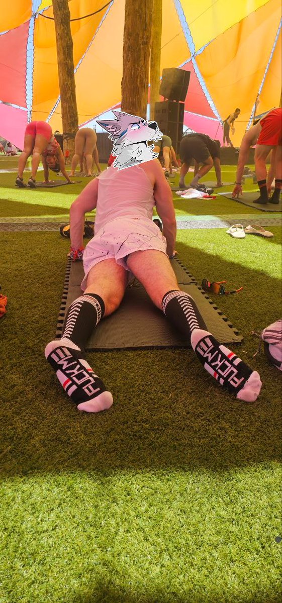 I wore the wrong socks to group yoga...
