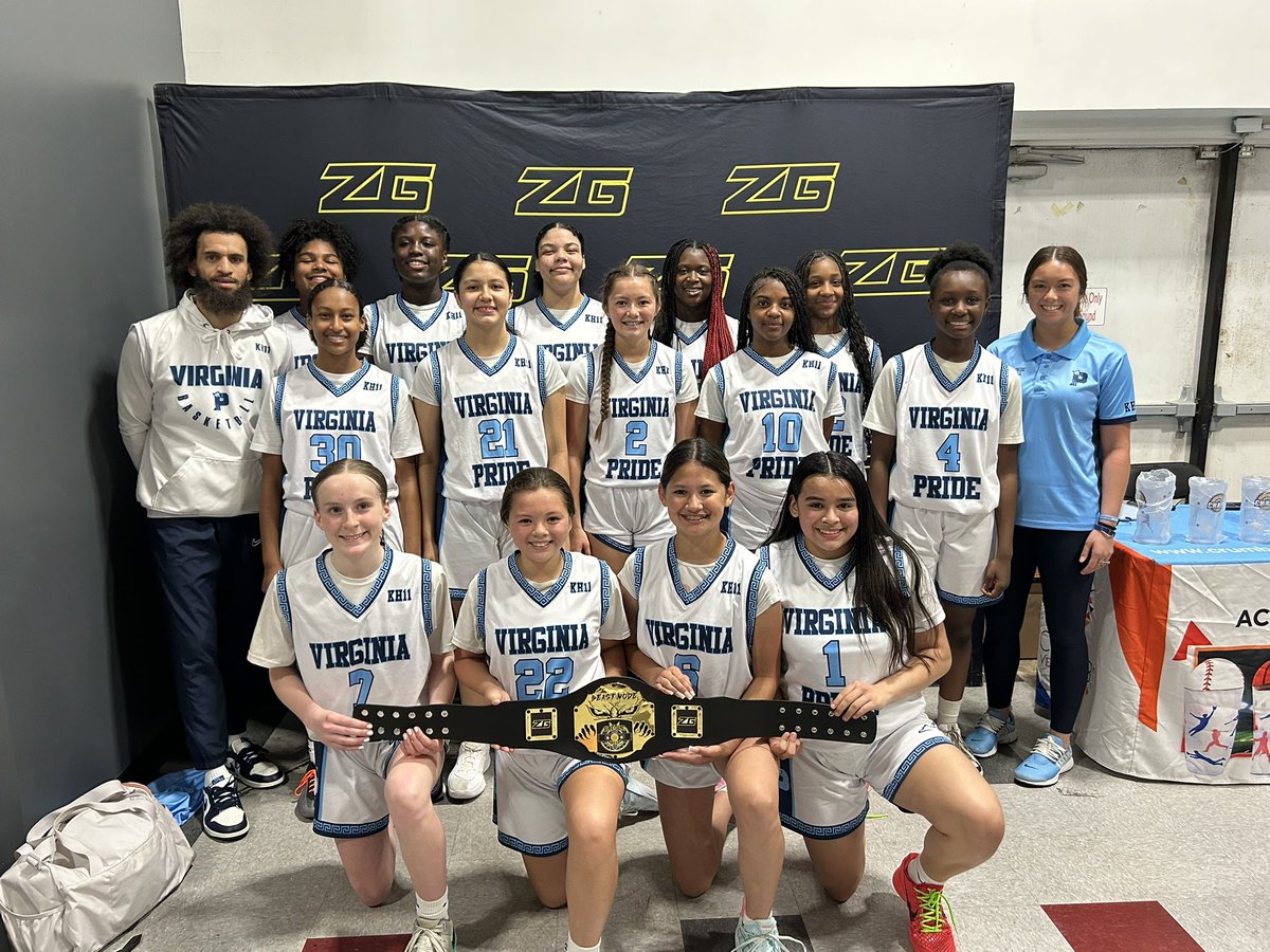 zg_midatlantic's tweet image. Congratulations to the Virginia Pride Girls 8th grade team on securing their victory this weekend🏀‼️ #ZGBattlefotheBeltDC