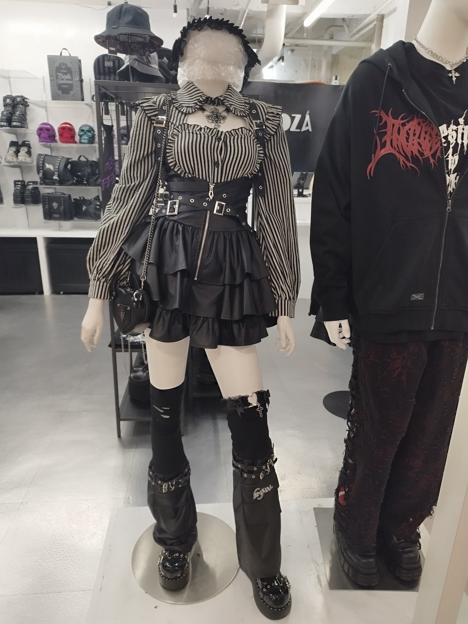 ワンピース IMVAL / Leather Set Up [BLK] qooza IMVAL / Leather Dress [BLK]（IMV002） - QOOZA