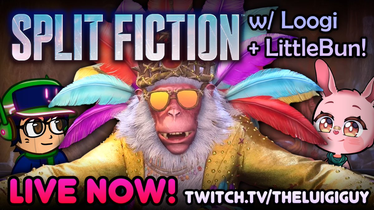 Me and @akalittlebun have been playing Split Fiction on Sundays - we're live right now! 

twitch.tv/theluigiguy 🦆🐇