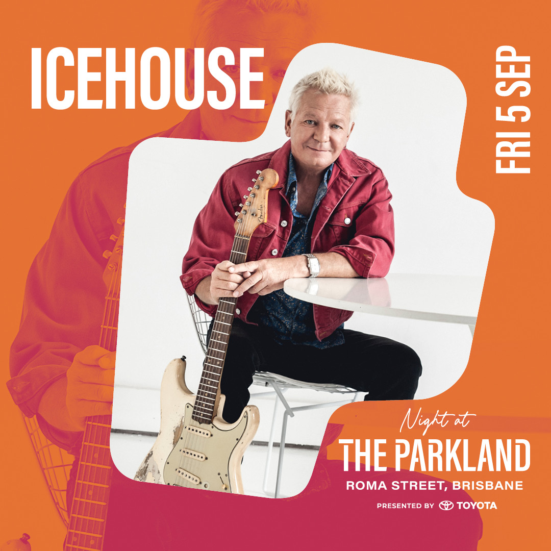 Reminder: On Friday, September 5th, ICEHOUSE will be headlining the Night at the Parkland at Roma Street Parkland in Brisbane! The Special Guest will be Rolling Holy.

Presale for tickets will begin on Monday, May 19th at 9am AEST and go through Monday, May 26th.

Use the code