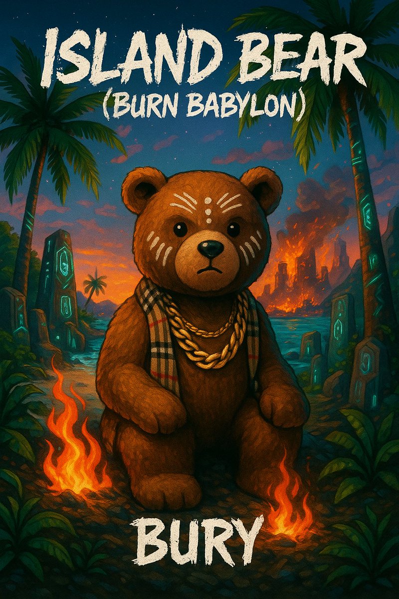 ISLAND BEAR (BURN BABYLON) drops TONIGHT 🪦🔥
Midnight PST. Bury rises. Babylon falls.
New wave. No trend. Just prophecy.

#Pulsechain $BURY #IslandBear
