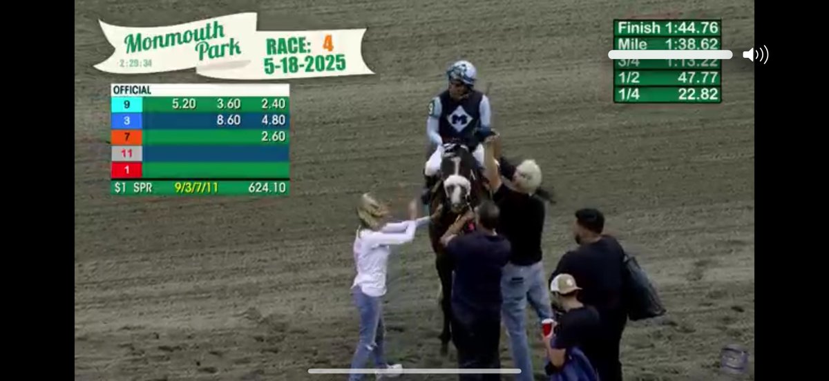Blind Eye breaking his maiden today. Congrats to Diane and entire team having him ready and Castillo with the aggressive ride.