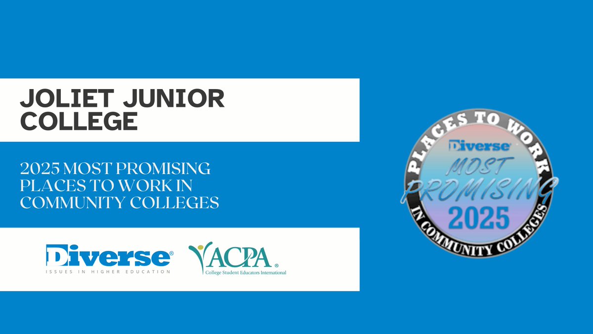 Diverse: Issues In Higher Education (@diverseissues) on Twitter photo .<a href="/JolietJrCollege/">Joliet Junior College</a>, the first public community college founded in the US, has been named one of our 2025 Most Promising Places to Work in Community Colleges!
See the full list: bit.ly/453VIjd .<a href="/JolietJrCollege/">Joliet Junior College</a>, the first public community college founded in the US, has been named one of our 2025 Most Promising Places to Work in Community Colleges!
See the full list: bit.ly/453VIjd