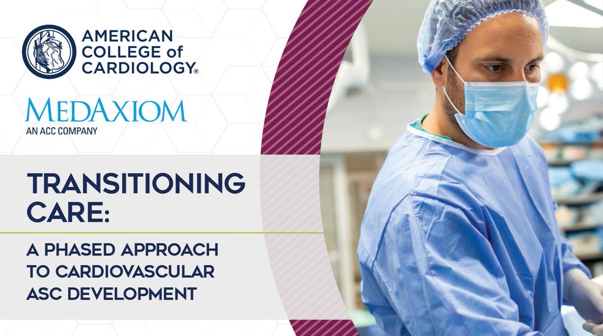 American College of Cardiology (@accintouch) on Twitter photo 📢 ACC and <a href="/MedAxiom/">MedAxiom</a> Release New CV ASC White Paper as Part of Care Transformation Initiative
This document provides a phased approach to developing a cardiovascular ASC. Download the white paper and learn more! ↪️ hubs.li/Q03krKj30 📢 ACC and <a href="/MedAxiom/">MedAxiom</a> Release New CV ASC White Paper as Part of Care Transformation Initiative
This document provides a phased approach to developing a cardiovascular ASC. Download the white paper and learn more! ↪️ hubs.li/Q03krKj30