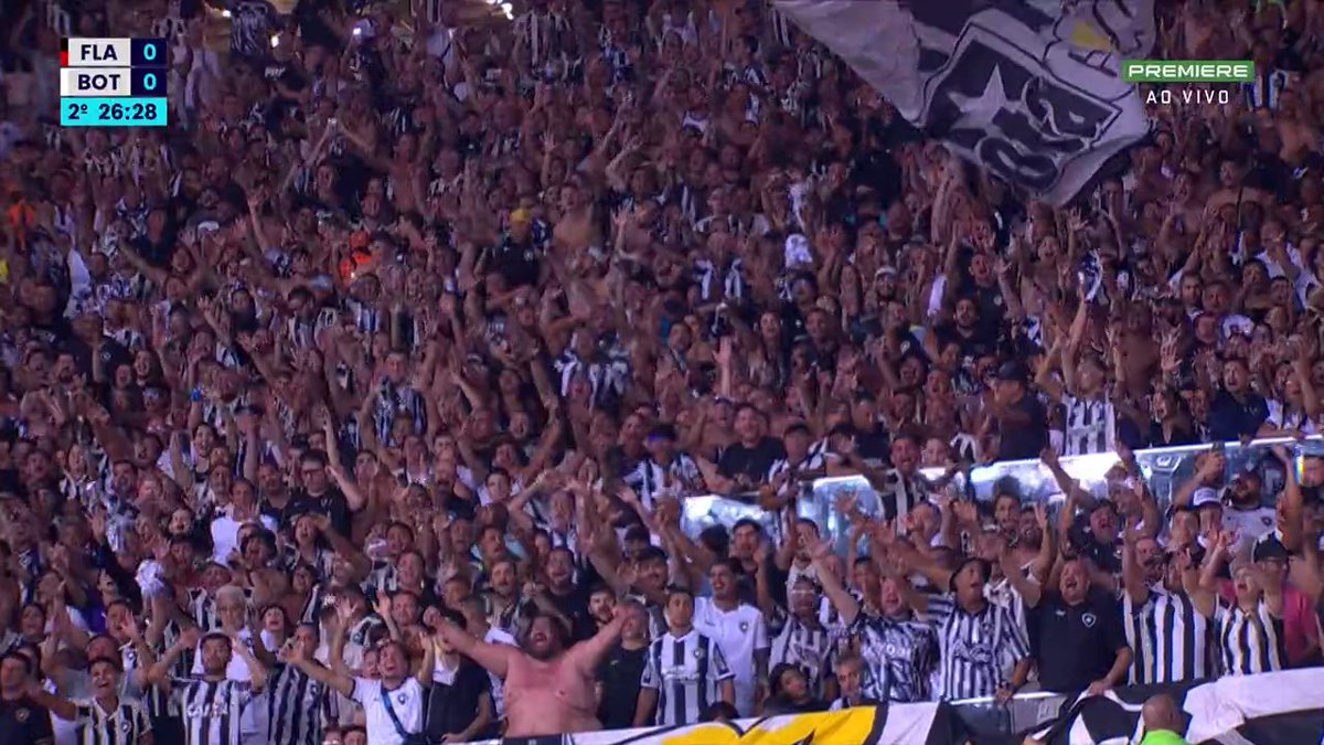 Torcida do Botafogo, apesar de liberarem poucos ingressos, faz muito barulho no Maracanã