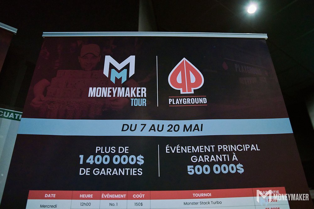 MoneymakerTour's tweet photo. Cards in the Air!
@PlaygroundPoker 
$300 High Roller Milestone Satellite
3 Seats Guaranteed to the $2,200 High Roller
25k Starting Stack

Let’s Go!
#MoneymakerTour #HighRollerSatellite #PokerAction https://t.co/8EGtMG6LEb