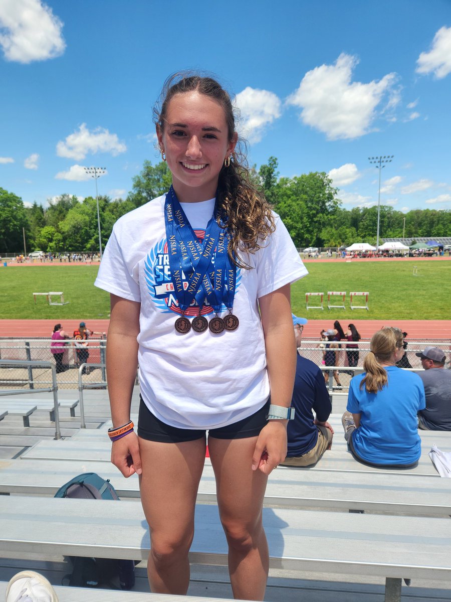 HISTORIC day for <a href="/raegan_shive/">Rae</a> She medaled in all FOUR events and will be advancing on to NJG2 State Championships in the 100M, 200M, 4x100 and Triple Jump. What she pulled off this weekend was amazing and we could not be more proud. <a href="/bengalpride67/">John Germano</a> <a href="/CoachKane_BHS/">Ms. Kane</a> <a href="/RalphCruz09/">Ralph Cruz</a>