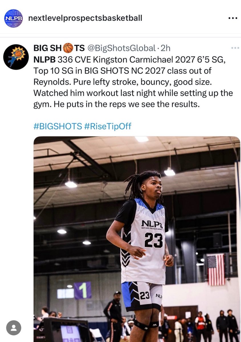 Kingston Carmichael from NLPB336 CVE has been top 15 performer averaging 20+ points a game …..it’s #thevision