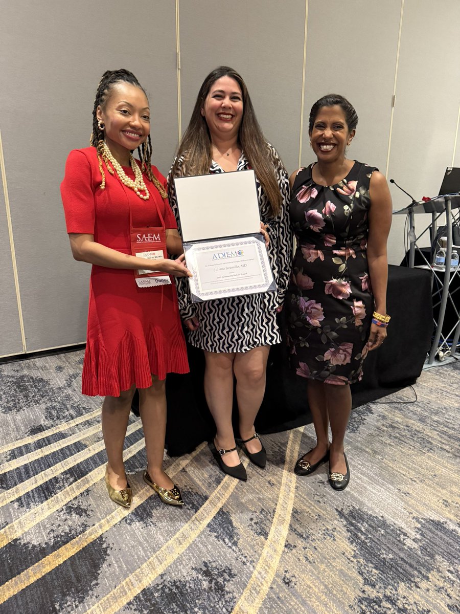 ECU EM (@ecu_em) on Twitter photo Congratulations to <a href="/JulianaJ89/">Juliana Jaramillo MD</a> on being selected for the Community Builder Award from <a href="/SAEM_ADIEM/">SAEM ADIEM Academy</a> at #SAEM25 Congratulations to <a href="/JulianaJ89/">Juliana Jaramillo MD</a> on being selected for the Community Builder Award from <a href="/SAEM_ADIEM/">SAEM ADIEM Academy</a> at #SAEM25