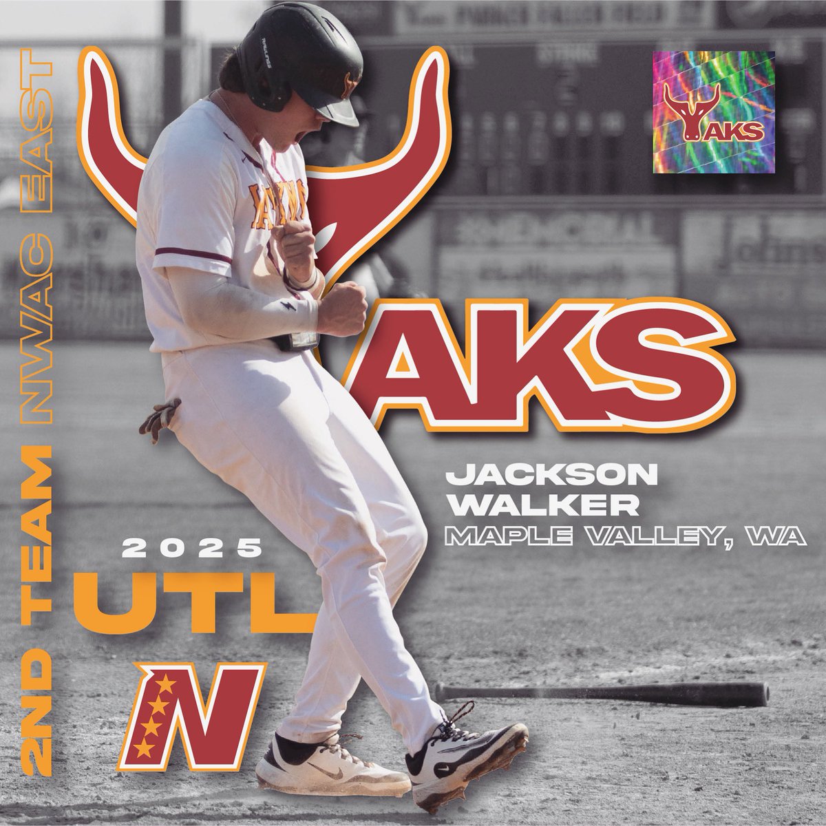 Congrats to FR <a href="/jacksonwalker35/">Jackson Walker</a> on 2nd Team UTL honors for the <a href="/NWACSports/">NWAC</a> East 🏆