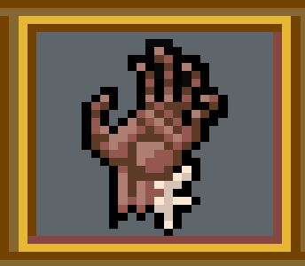 TroubleMakersCC's tweet photo. Today’s cursed item: the Monkey’s Paw 

 Increases how far you can slurp up Troublies.
 Definitely haunted.
Perfect for greedy builds… or those who don’t like getting their hands dirty.

Would YOU trust a withered paw to boost your power?
#TroubleMakersGame #indiedev  #gamedev  #indiegame