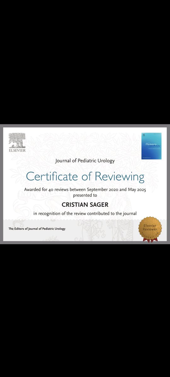 Thank the Journal of Pediatric Urology and Editors especially Ubirajara Barroso in Bladder Bowel Dysfunction. 
<a href="/jpurology/">Journal of Pediatric Urology</a>