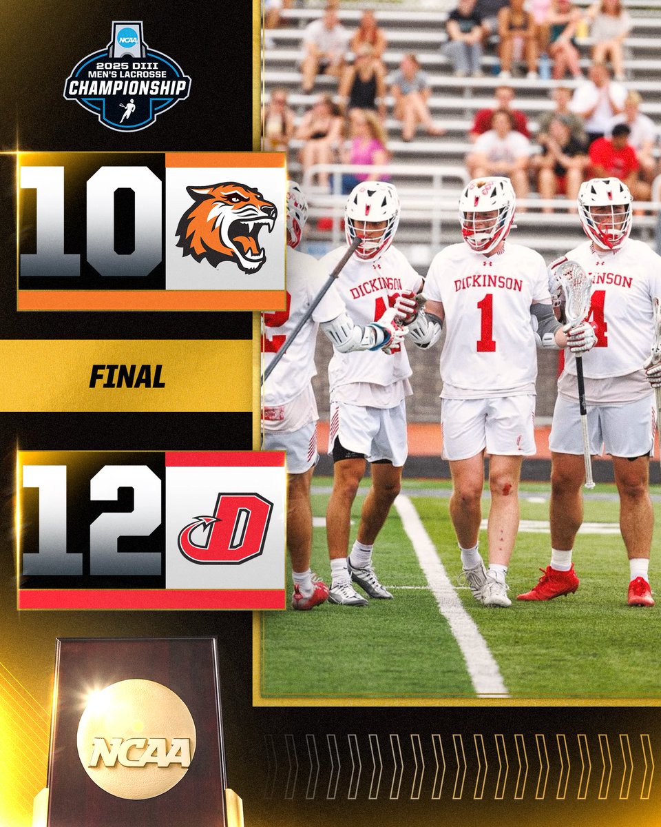 NCAA Division III (@ncaadiii) on Twitter photo RED DEVILS ROLL TOWARD THE CHAMPIONSHIP
<a href="/DsonRedDevils/">Dickinson Red Devils</a> secure a 12-10 win over the RIT Tigers and head to the finals for the first time in program history!!
#whyd3 | #d3lax RED DEVILS ROLL TOWARD THE CHAMPIONSHIP
<a href="/DsonRedDevils/">Dickinson Red Devils</a> secure a 12-10 win over the RIT Tigers and head to the finals for the first time in program history!!
#whyd3 | #d3lax