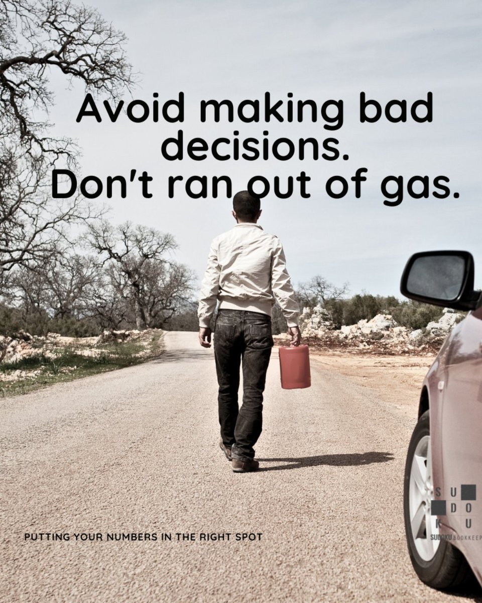 SudokuB's tweet photo. 🚗 Don't run out of gas! Don't let your business do the same. Ensure your finances are always fueled up with Sudoku Bookkeeping. Avoid the roadblocks of financial mismanagement. Drive your business forward by visiting our website today! 🛣️💼 

https://t.co/f9ymLCTDxM https://t.co/gnEOAto5VI