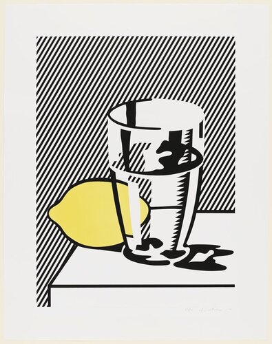 Untitled (Still Life with Lemon and Glass) #artbots #lichtenstein