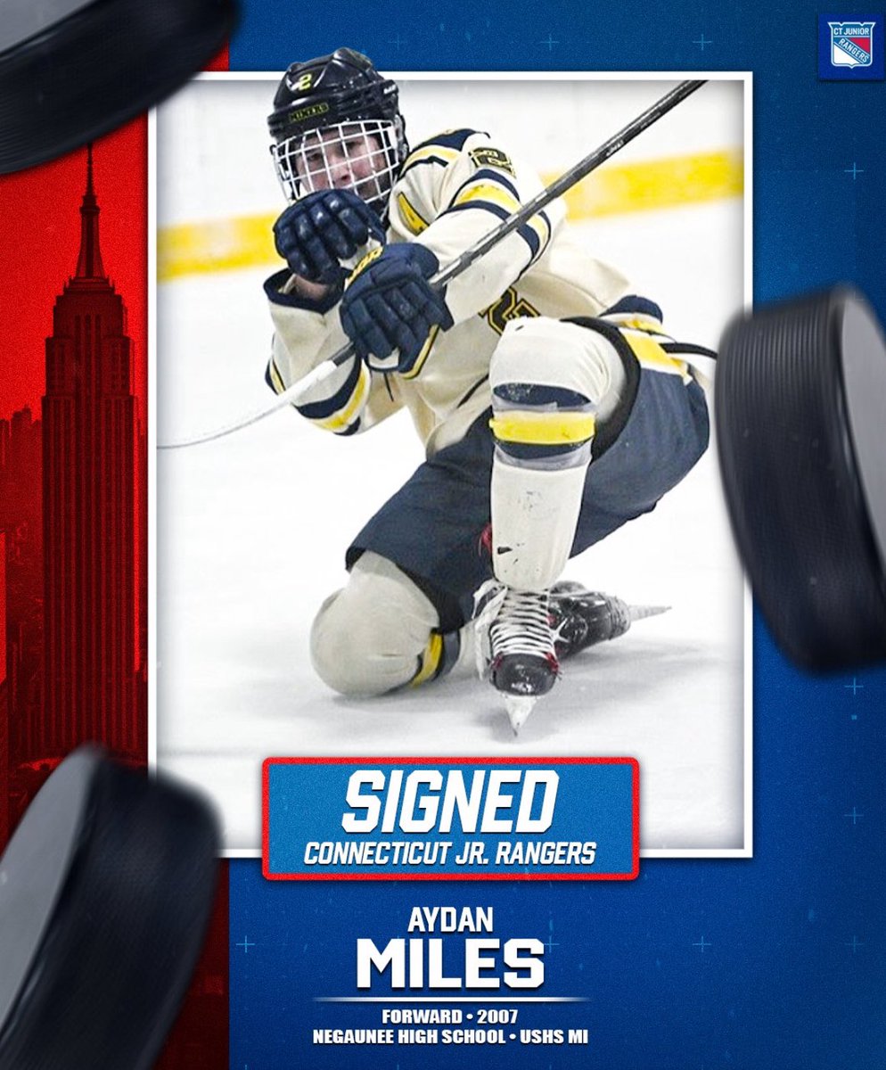 Negaunee Miners Hockey (@negminershockey) on Twitter photo A big CONGRATULATIONS to Aydan as he has signed with the <a href="/CJRHockey/">CT Junior Rangers</a>! Well done kid!!!@MichHSHockey <a href="/statechampsmich/">STATE CHAMPS! Michigan</a> <a href="/SeanPBali/">Sean Baligian</a> <a href="/PeteysPicks_/">Craig Peterson</a> <a href="/realmstanaway/">Mike Stanaway</a> A big CONGRATULATIONS to Aydan as he has signed with the <a href="/CJRHockey/">CT Junior Rangers</a>! Well done kid!!!@MichHSHockey <a href="/statechampsmich/">STATE CHAMPS! Michigan</a> <a href="/SeanPBali/">Sean Baligian</a> <a href="/PeteysPicks_/">Craig Peterson</a> <a href="/realmstanaway/">Mike Stanaway</a>