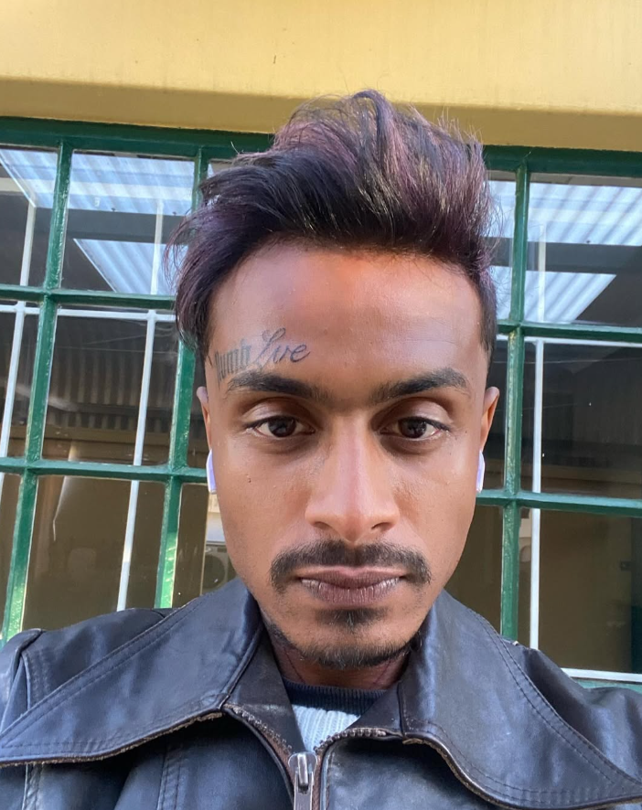 recksent's tweet photo. “17 at prom, thinking i had it all figured out.
25 now, still fighting ghosts no one sees.
the glow fades, the pain doesn’t.
this is what time really does to a reckless soul.
welcome to my evolution — scars and all.”
#recklesssentient #growth #realnotperfect #southafrica #gothboi https://t.co/nUk3H0cZUt