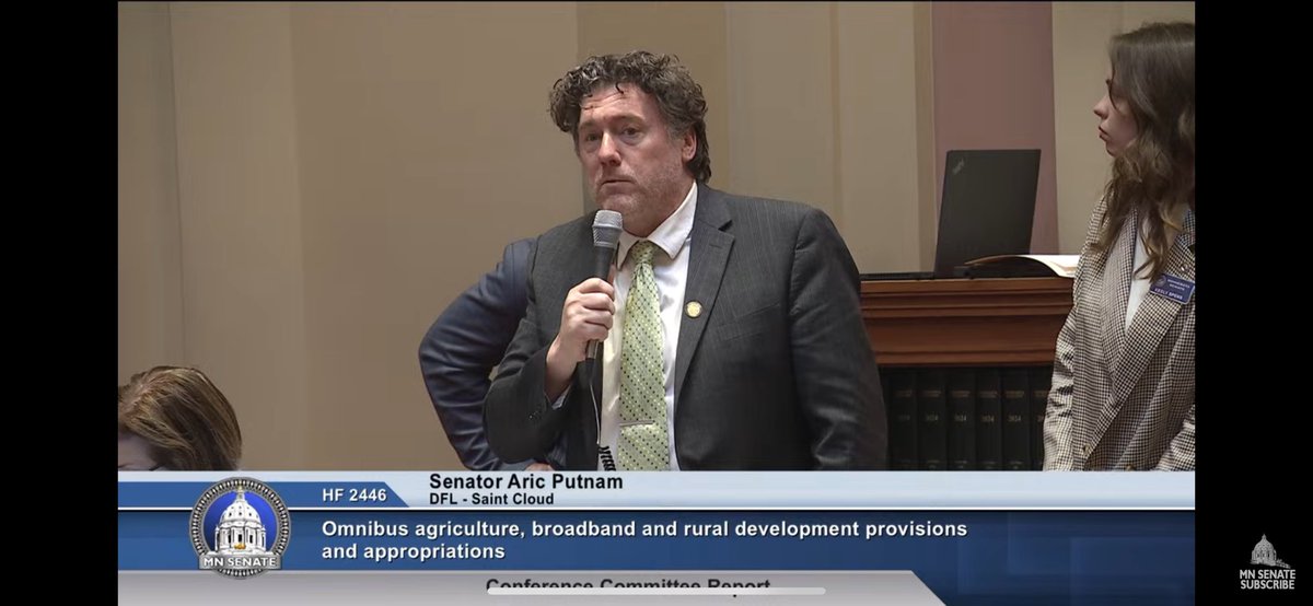 The Minnesota Senate just followed the House in passing the agriculture omnibus bill, which funds <a href="/MNagriculture/">Minnesota Department of Agriculture</a>, the Board of Animal Health, AURI, and the <a href="/mndeed/">MN DEED</a> Office of Broadband for the coming two years.