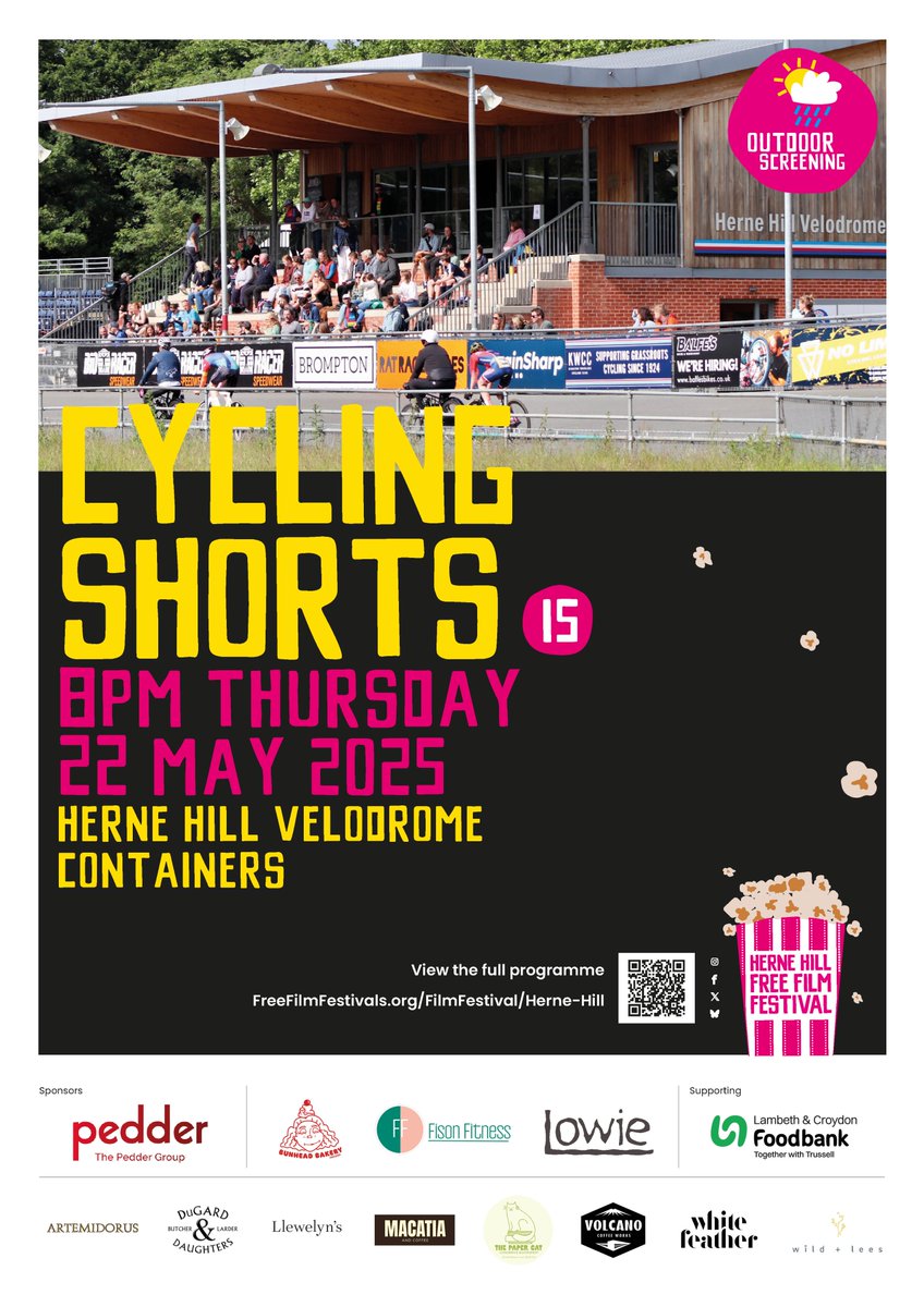HerneHillFilm (@hernehillfilm) on Twitter photo THURS 22 MAY - 8.00pm. Now in its third year, the ever popular 'Cycling Shorts' returns to the historic <a href="/HerneHillVel/">Herne Hill Velodrome</a> Expect feats of endurance against beautiful backdrops, all told from the perspective of many cyclists. Doors 7.30pm. More info👇 THURS 22 MAY - 8.00pm. Now in its third year, the ever popular 'Cycling Shorts' returns to the historic <a href="/HerneHillVel/">Herne Hill Velodrome</a> Expect feats of endurance against beautiful backdrops, all told from the perspective of many cyclists. Doors 7.30pm. More info👇