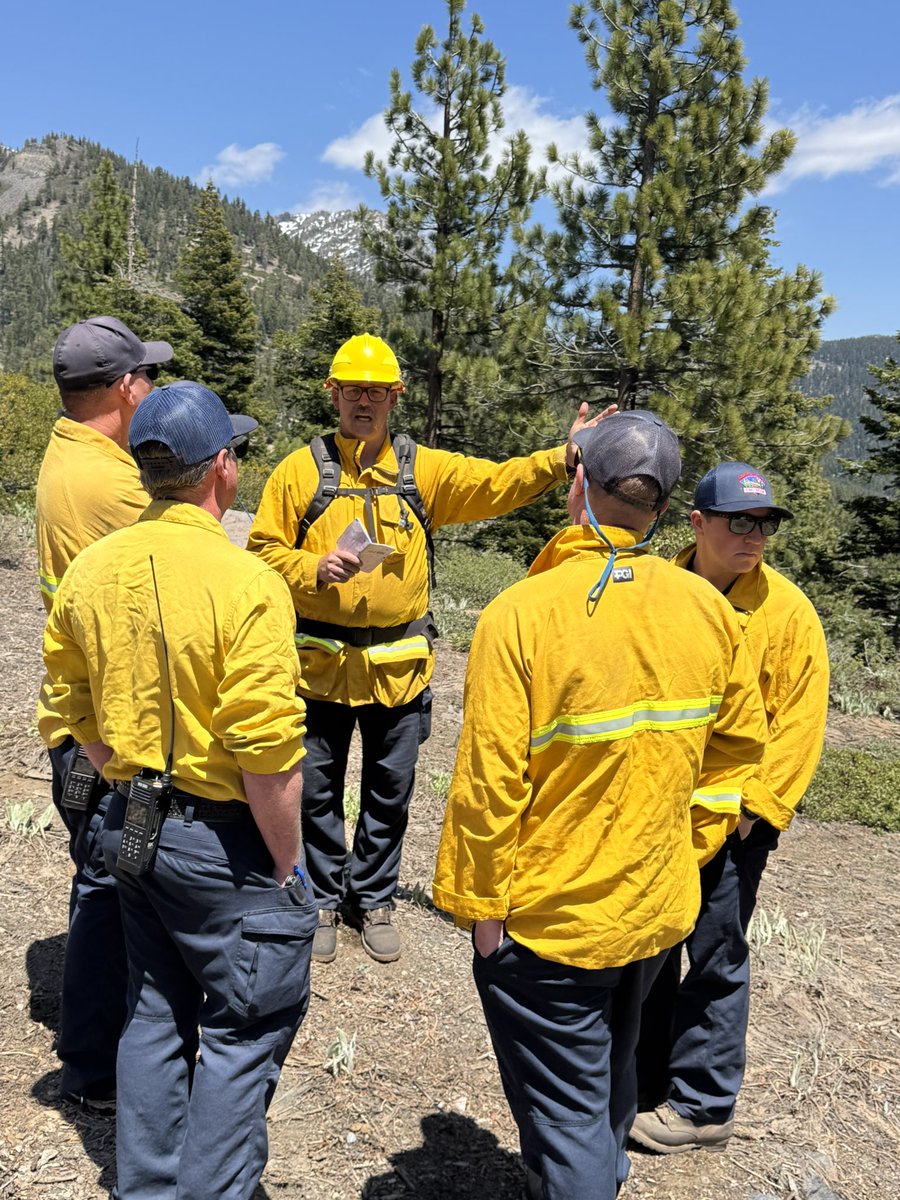 NLTahoeFire's tweet photo. Wildland season is here, and we’re getting ready!
This week’s training focuses on wildland operations—reviewing radio communications, constructing hand line, structure protection and flowing water.
#WildlandFireSeason #TrainingReady #NLTFPD #FireSeasonPrep #HandLine #StructureProtection