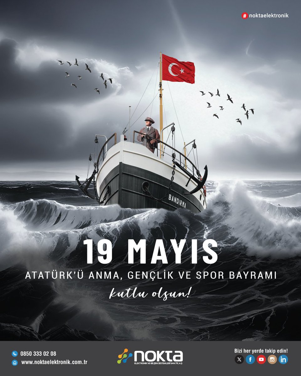 🇹🇷 19 Mayıs Atatürk’ü Anma, Gençlik ve Spor Bayramı Kutlu Olsun!

#noktaelektronik #19mayıs #Atatürk