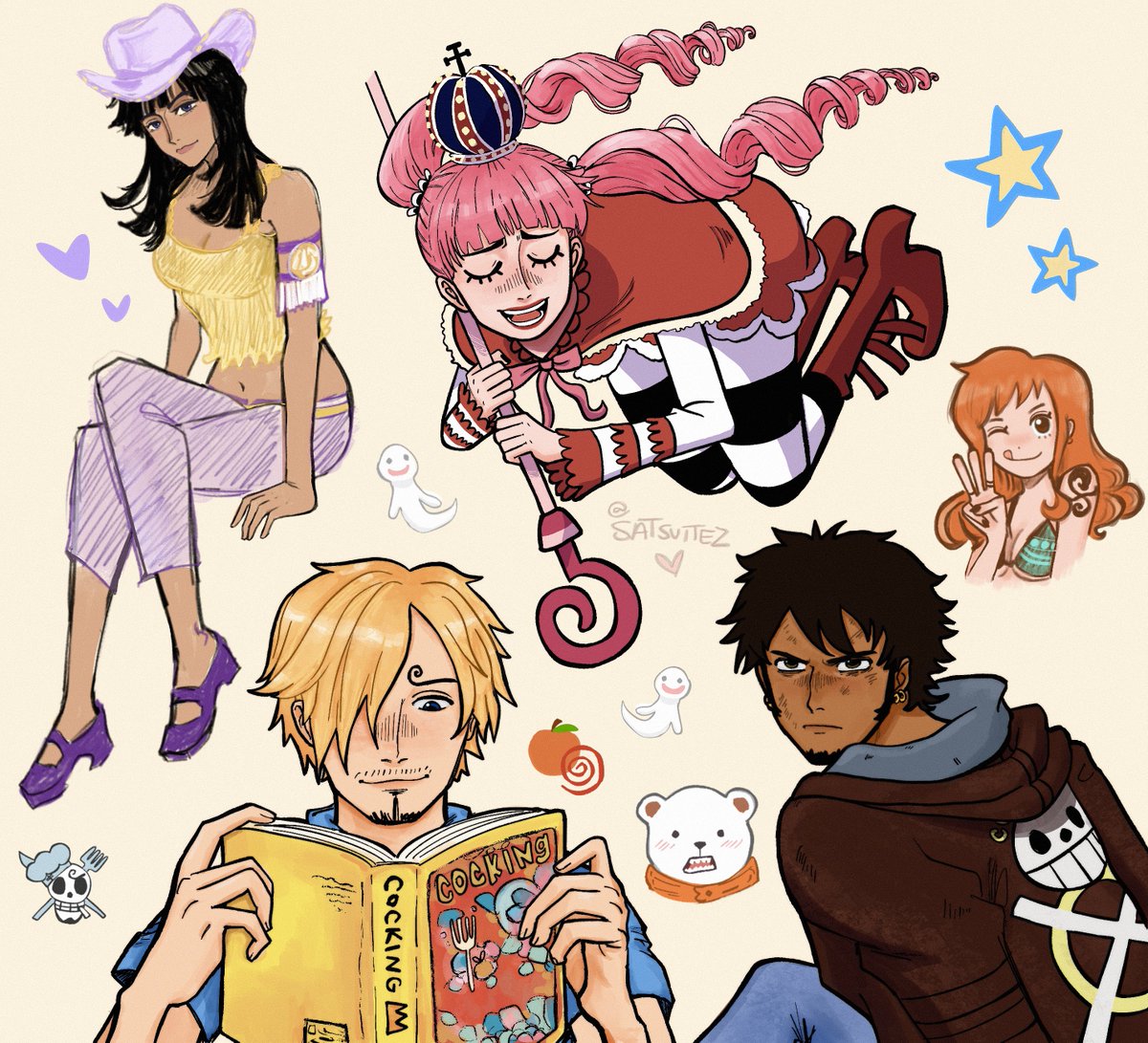 pirate sticker sheet pt 2 ⭐️ yes robin remained a sketch move on #onepiece