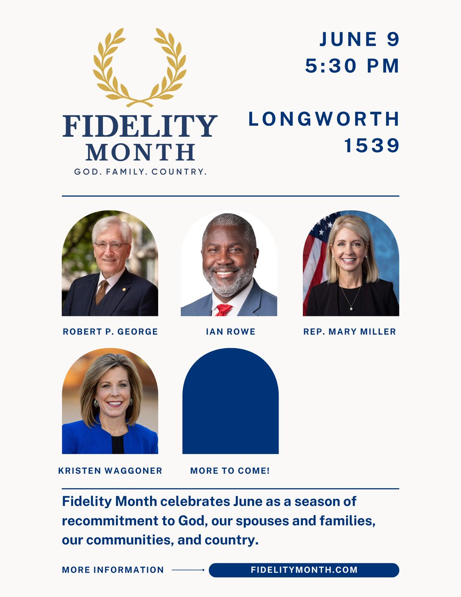 Fidelity Month (@fidelitymonth) on Twitter photo 🎙️We're excited to share a new speaker for our gathering in D.C. on June 9, <a href="/KristenWaggoner/">Kristen Waggoner</a> of <a href="/ADFLegal/">Alliance Defending Freedom</a>!
Join us to hear Kristen, <a href="/McCormickProf/">Robert P. George</a>, <a href="/IanVRowe/">Ian Rowe</a>, and <a href="/RepMaryMiller/">Rep. Mary Miller</a> speak about (1) why God, family, and local communities are necessary for a healthy national culture, 🎙️We're excited to share a new speaker for our gathering in D.C. on June 9, <a href="/KristenWaggoner/">Kristen Waggoner</a> of <a href="/ADFLegal/">Alliance Defending Freedom</a>!
Join us to hear Kristen, <a href="/McCormickProf/">Robert P. George</a>, <a href="/IanVRowe/">Ian Rowe</a>, and <a href="/RepMaryMiller/">Rep. Mary Miller</a> speak about (1) why God, family, and local communities are necessary for a healthy national culture,