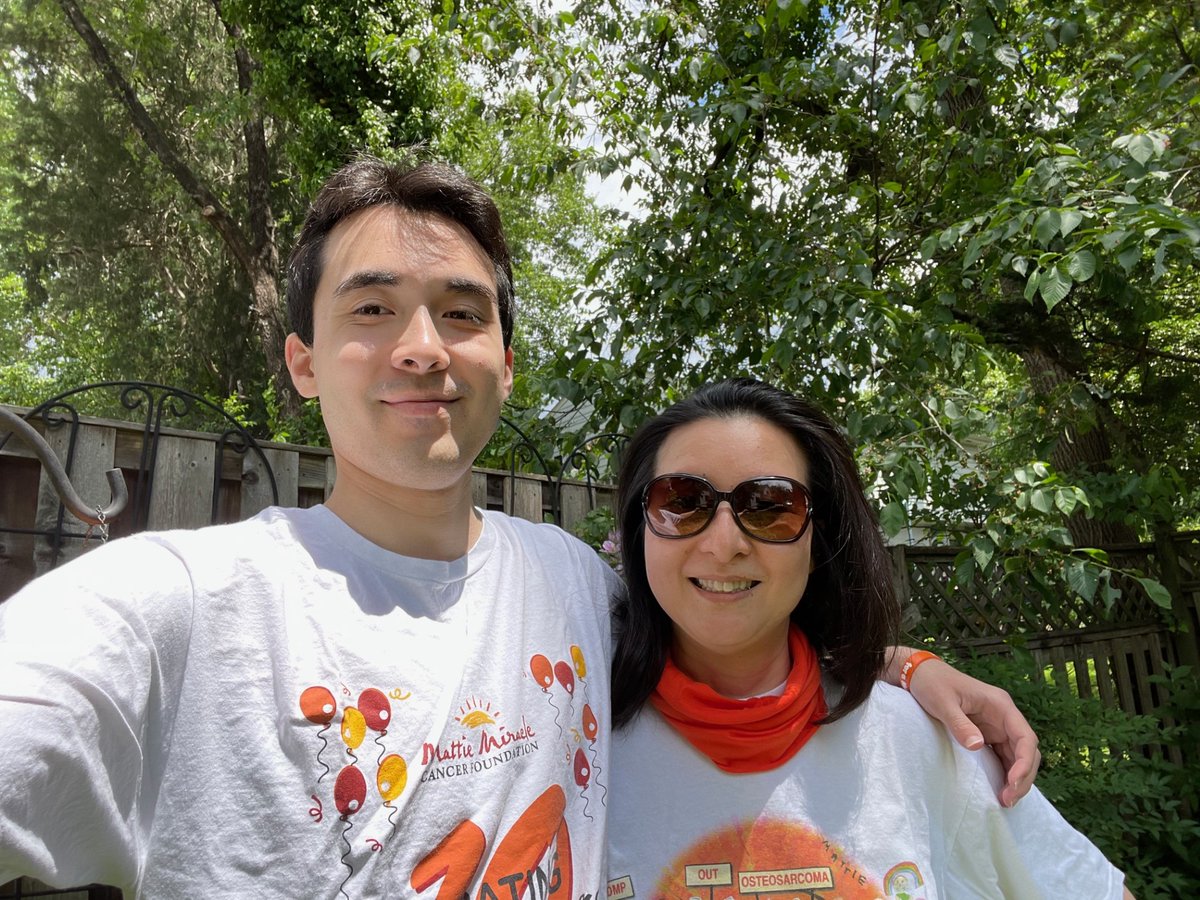 Thank you Junko and Kazu for walking with us for 16 years! Mattie Miracle is grateful to you in all ways! Mattie would be proud to see that his good buddy, Kazu, walks in his memory. Love the t-shirts that highlight our amazing events over the years. #mmcfwalk