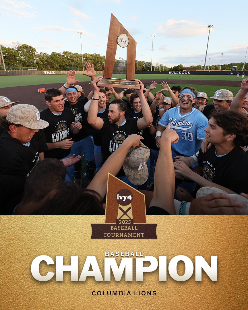 Ivy League (@ivyleague) on Twitter photo LIONS ARE CHAMPS.
<a href="/CULionsBaseball/">Columbia Baseball</a> claimed the Ivy League Tournament 🏆 with a 14-6 win over Harvard. 🌿⚾️ LIONS ARE CHAMPS.
<a href="/CULionsBaseball/">Columbia Baseball</a> claimed the Ivy League Tournament 🏆 with a 14-6 win over Harvard. 🌿⚾️