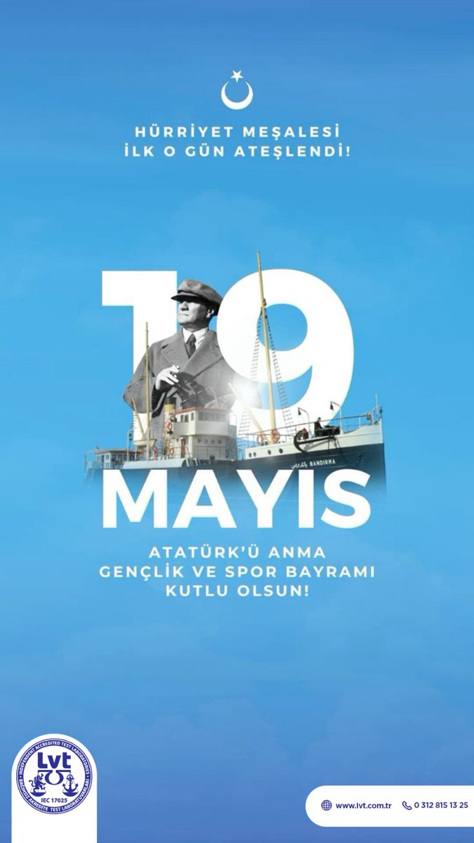19 Mayıs Atatürk'ü Anma, Gençlik ve Spor Bayramı kutlu olsun!
