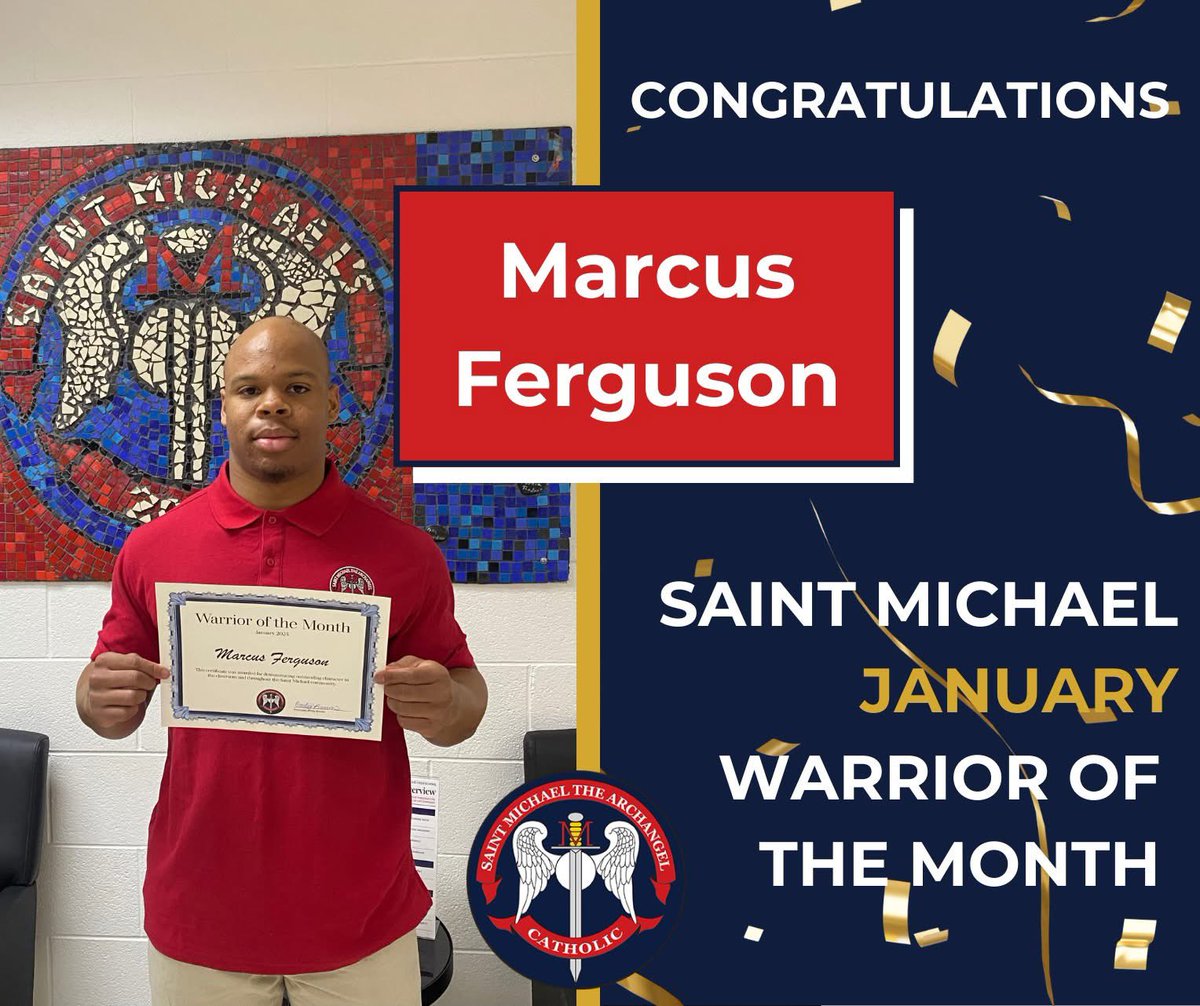 Saint Michael Catholic Warrior Football (@warriorfbsmhs) on Twitter photo <a href="/marcusjr_07/">Marcus Ferguson Jr</a> has a 4.6 Honors GPA. Was a Unanimous first team ViSAA Division 1 All State selection First Team Running Back. One of only 3 out of 28 players selected state wide to Receive that level of respect. He is a ferocious competitor and relentless worker and he is a <a href="/marcusjr_07/">Marcus Ferguson Jr</a> has a 4.6 Honors GPA. Was a Unanimous first team ViSAA Division 1 All State selection First Team Running Back. One of only 3 out of 28 players selected state wide to Receive that level of respect. He is a ferocious competitor and relentless worker and he is a