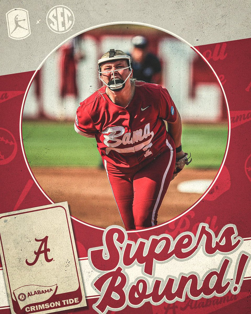 Southeastern Conference (@sec) on Twitter photo SUPERS BOUNDโผ๏ธ
No. 15 Alabama holds off Virginia Tech, 3-2, to advance to a third-straight Super!
<a href="/AlabamaSB/">Alabama Softball</a> x <a href="/NCAASoftball/">NCAA Softball</a> SUPERS BOUNDโผ๏ธ
No. 15 Alabama holds off Virginia Tech, 3-2, to advance to a third-straight Super!
<a href="/AlabamaSB/">Alabama Softball</a> x <a href="/NCAASoftball/">NCAA Softball</a>