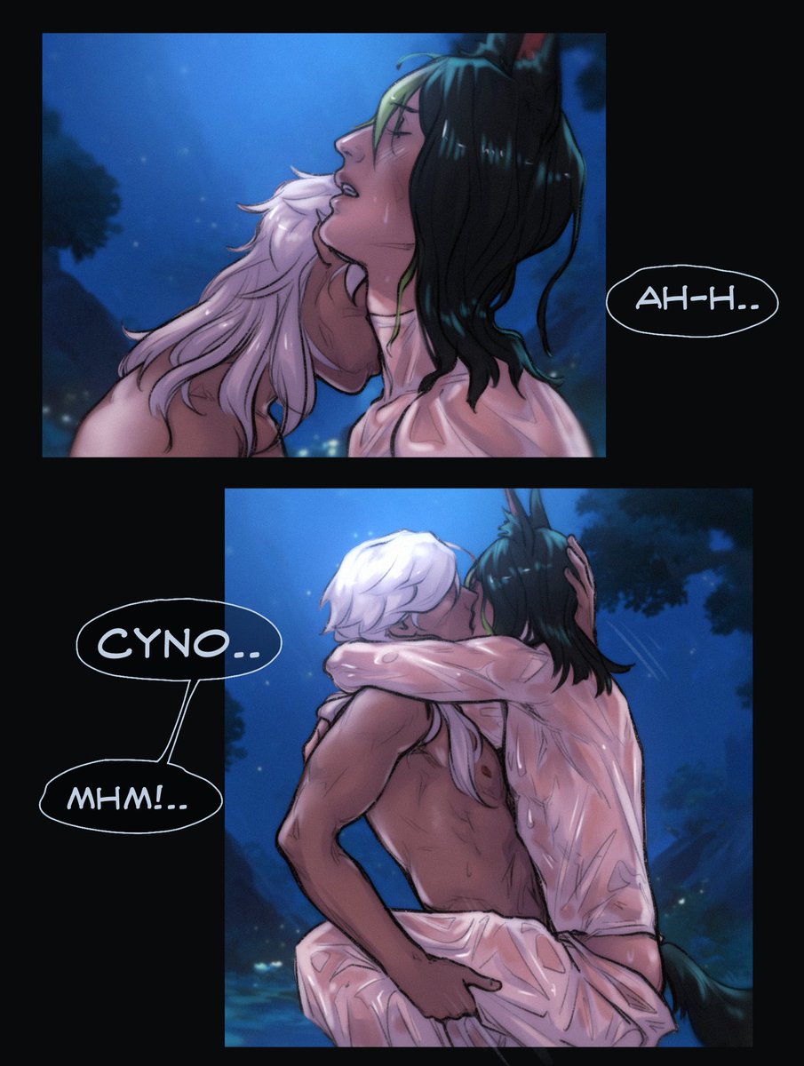 ✨Story with Cyno and Tighnari!
[part 3]
For me their relationship is the most comforting and sweet in Genshin (they’re happily married for 7 years)