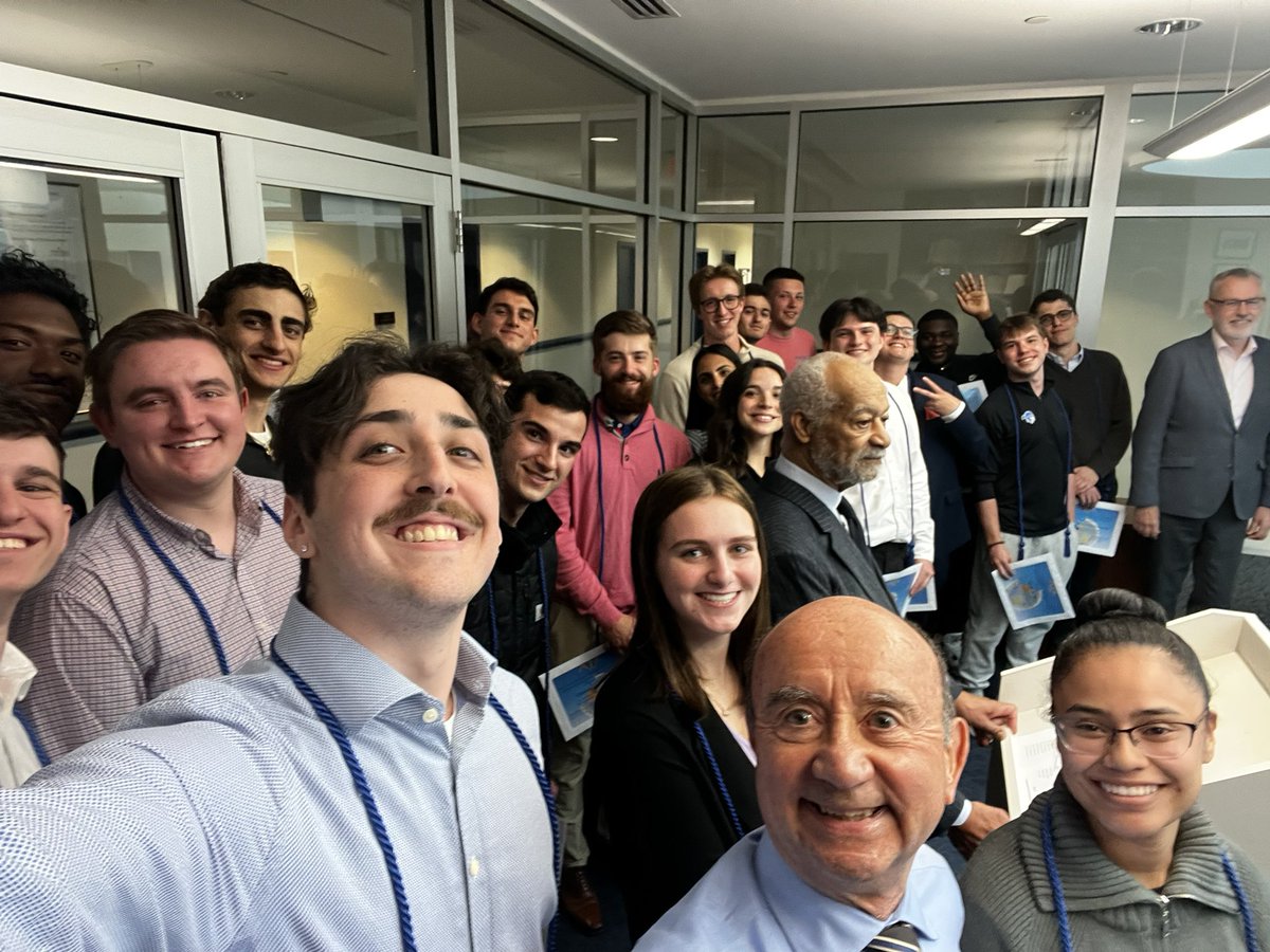Len_Eagle's tweet photo. Just finishing my favorite year at #SetonHallStillman. Why? We now work with #SetonHallSportsPoll, its 11 interns and #DanLadik; teach #LegalFoundations for #GAA mogul #LarryMcCarthy, and relished our fifth #SportsBusinessAnalytics with #CharlesGrantham. Here are the Poll seniors, Hanna Hadlee Matthew, Dan, and Jakob; the new #SportsManagementHonors crew,plus our two in-class finales. #HazardZetForward you 74 Pirates, especially the class of 2025. Congratulations! #JoyceStrawser #BobBoland #BJSchecter