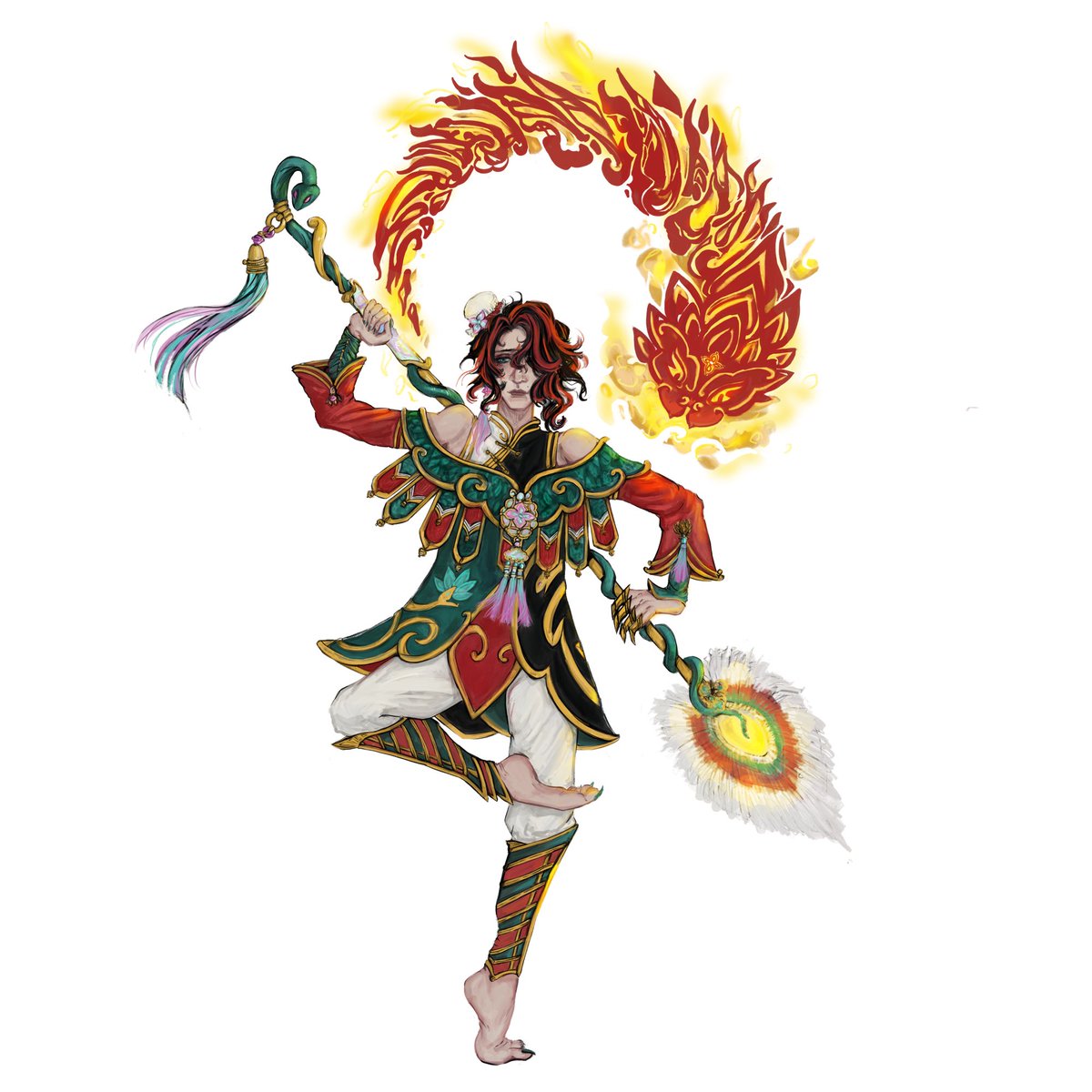 visionarycollab's tweet image. mythmaker hwei for the #visionaryskincollab by corvid_calls!