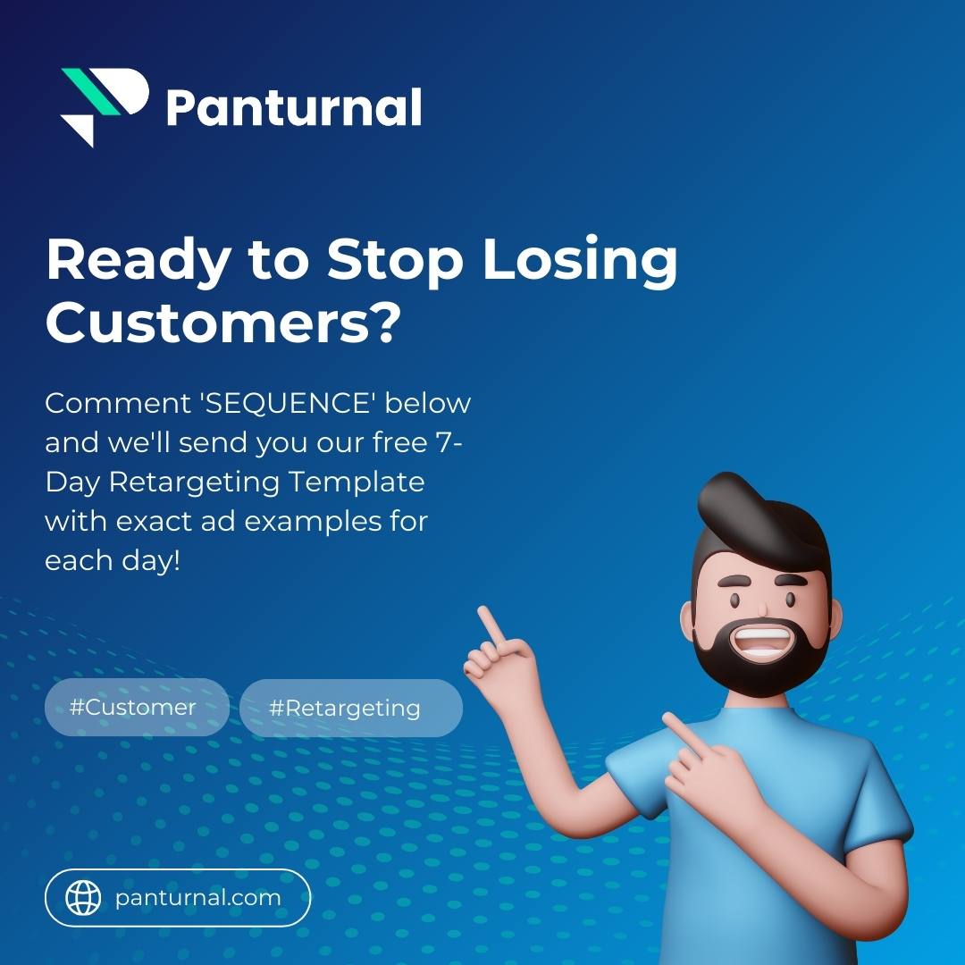 DM "SEQUENCE" for our free 7-Day Retargeting Template with exact ad examples for each day! #DigitalMarketing #SmallBusiness