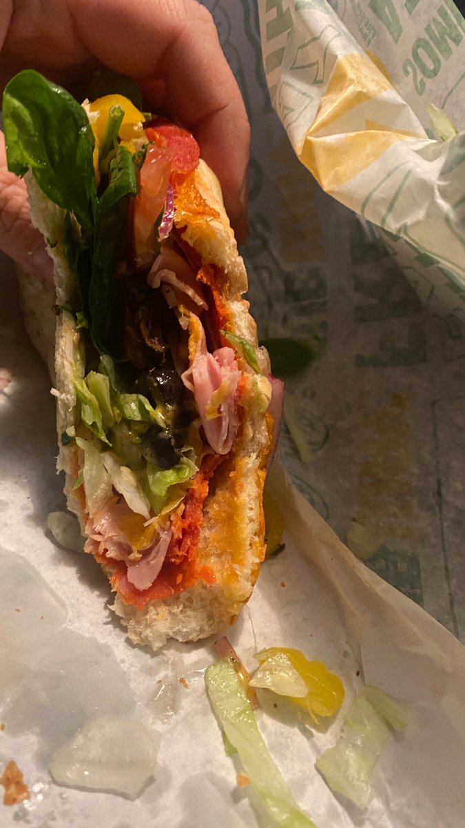 dirtysleazy_'s tweet photo. @SUBWAY wtf is going on with subway and their bread? What a disappointing sandwich. How is it flatter than the flatbread? https://t.co/umUeFm6Wfz
