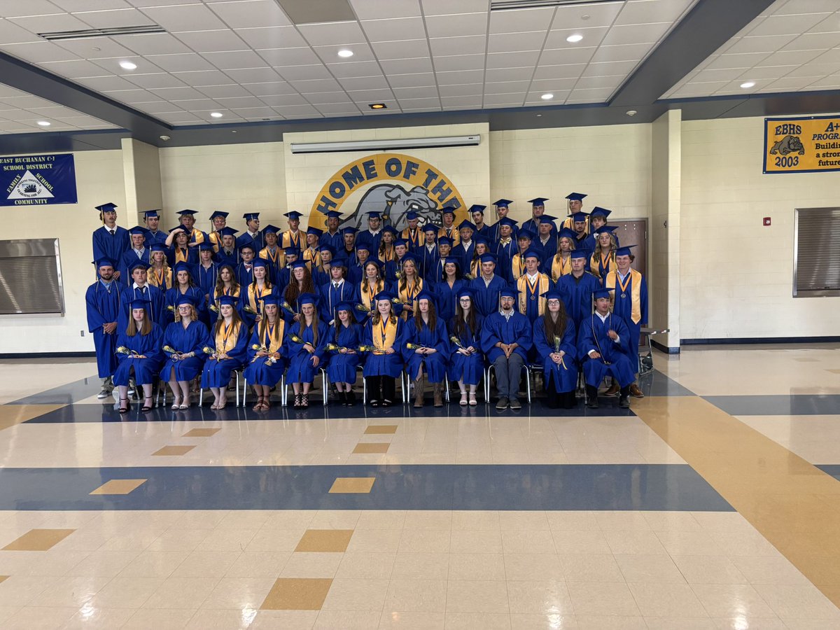 MillerEBHS's tweet photo. Congrats East Buchanan Class of 2025.   Incredibly balanced group.   Co- curricular and extracurricular- outstanding!!   You will be missed. https://t.co/PZcmpHwNZc