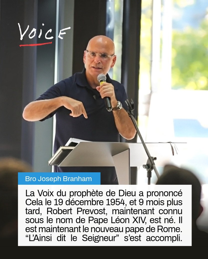 DoctorArsene's tweet photo. https://t.co/t4UmbZzHWP

11 Mai 2025

60-0518
L’adoption #2

Cher Sacerdoce Royal,

Que tout le monde se morde le doigt, se serre la conscience et s’empoigne le cœur. Aujourd’hui, l’Épouse de Jésus-Christ s’écrie :

Aujourd’hui cette prophétie a été accomplie devant nos yeux. https://t.co/Svrh64n946