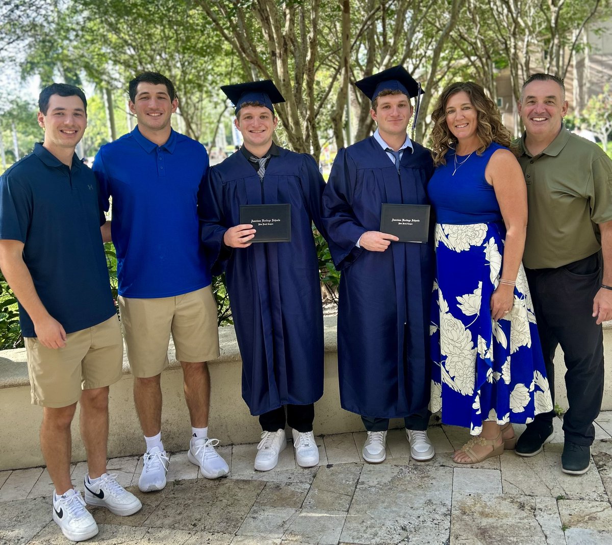 Roc had a recruiting morning, ran to make his plane,  last one on board. arrived to graduation for the boys with 9 minutes to spare! Epic day!! All our boys are graduated!!🥰🎉🙌🏼