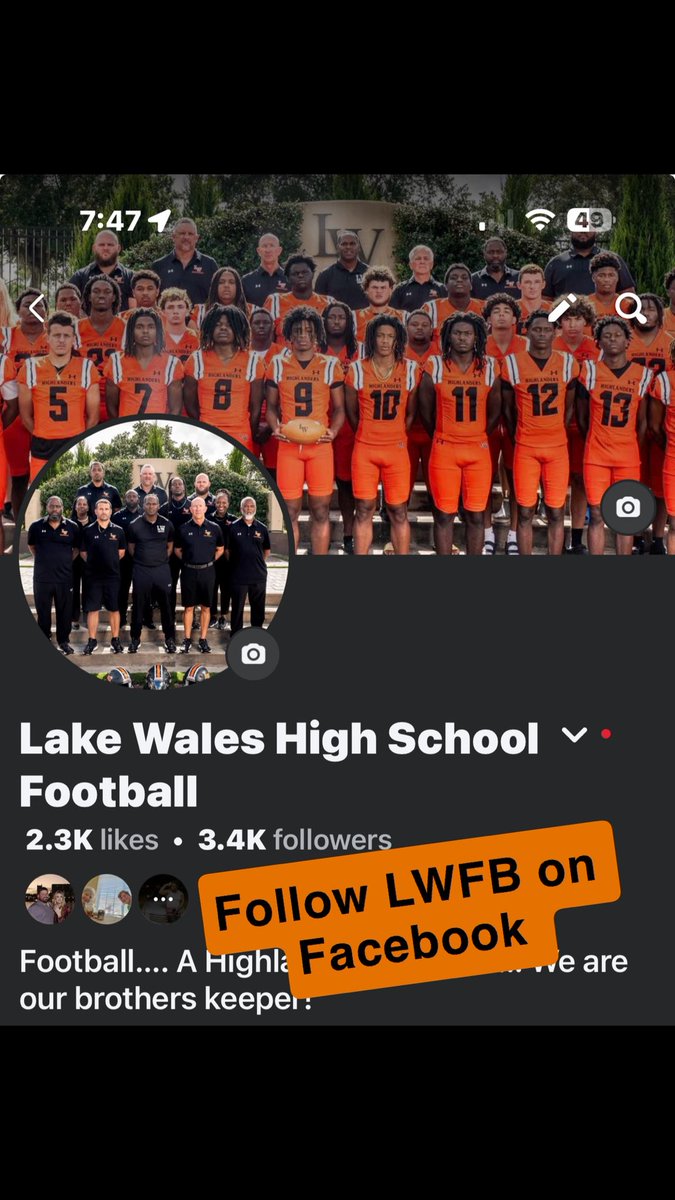 Lake Wales  Football (@lwhs_f) on Twitter photo Follow Us on all of our social media platforms. We provide game time updates on each platform. For GAME TIME UPDATES be sure to follow us on (X) Twitter 🧡🖤 we want thank each of you for your support! #GoHighlanders #unstoppable #bestisthestandard Follow Us on all of our social media platforms. We provide game time updates on each platform. For GAME TIME UPDATES be sure to follow us on (X) Twitter 🧡🖤 we want thank each of you for your support! #GoHighlanders #unstoppable #bestisthestandard
